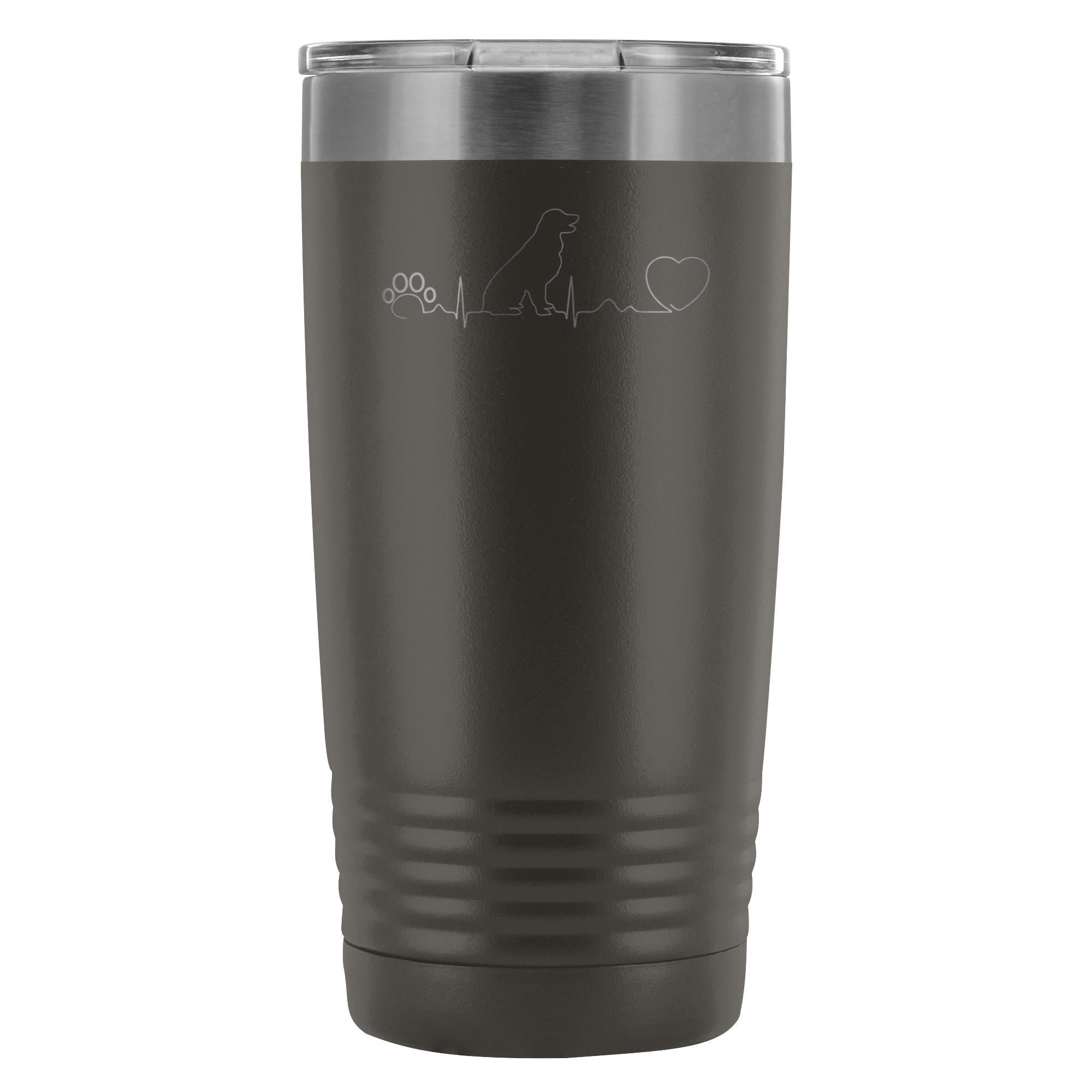 Dog Heartbeat 20oz Vacuum Tumbler - Polar Camel Insulated Tumbler for Vet Techs & Dog Lovers