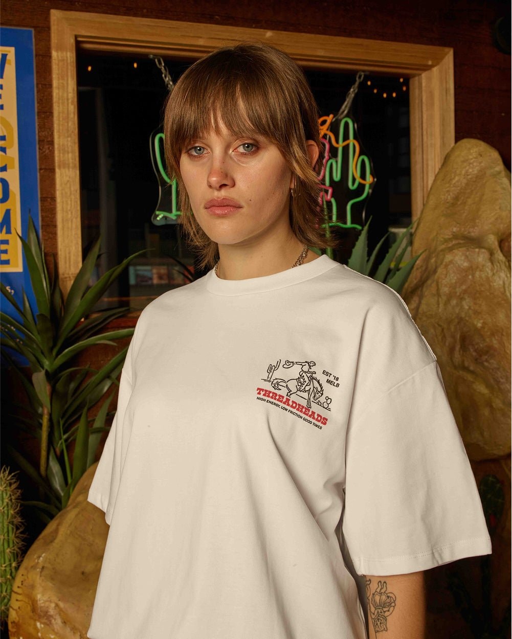 Highs & Lows Oversized Graphic Tee - Threadheads Unisex 90s Boxy Fit 275gsm Cotton