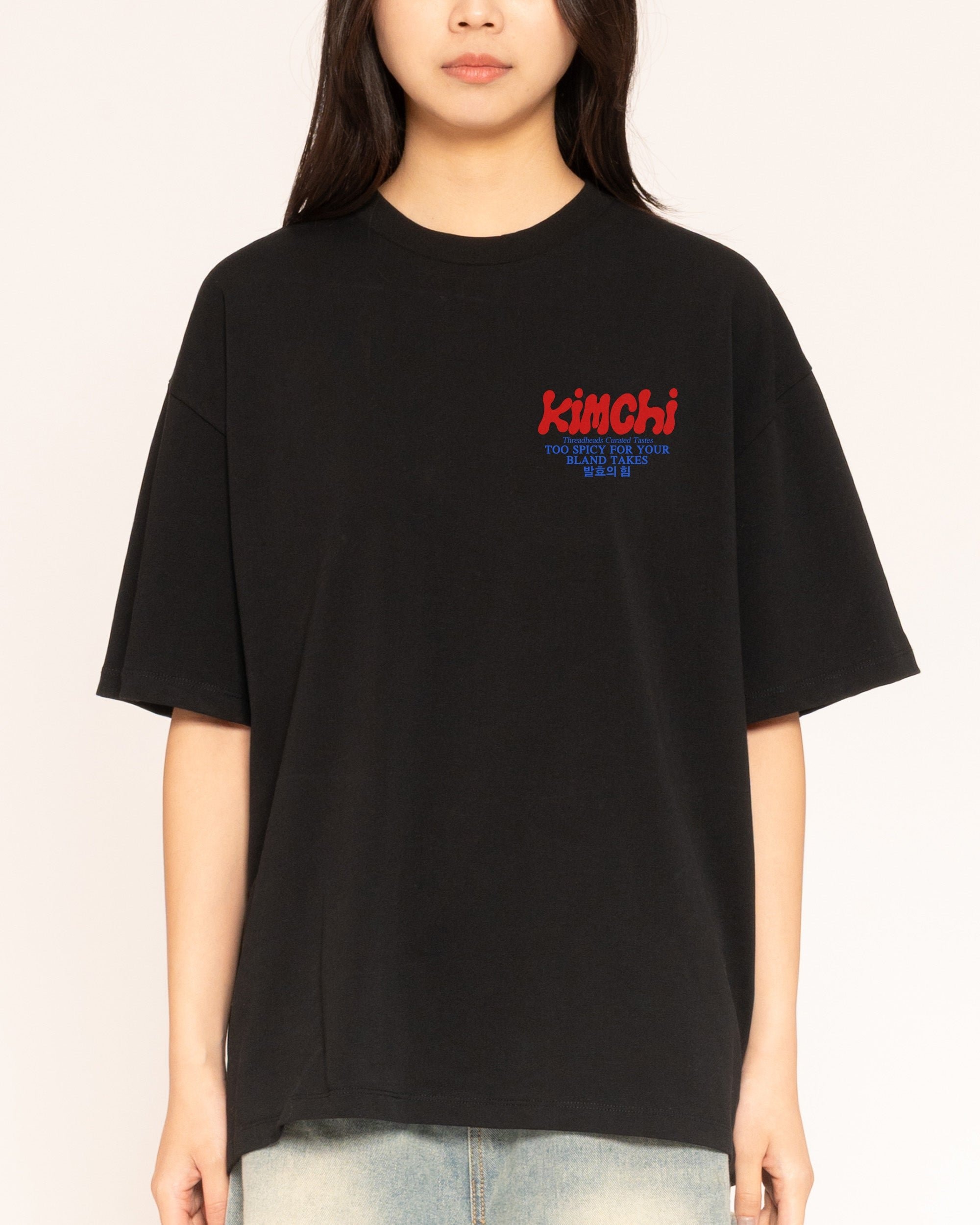 Kimchi Oversized Unisex Tee - Threadheads 90s Graphic T-Shirt 275gsm Cotton