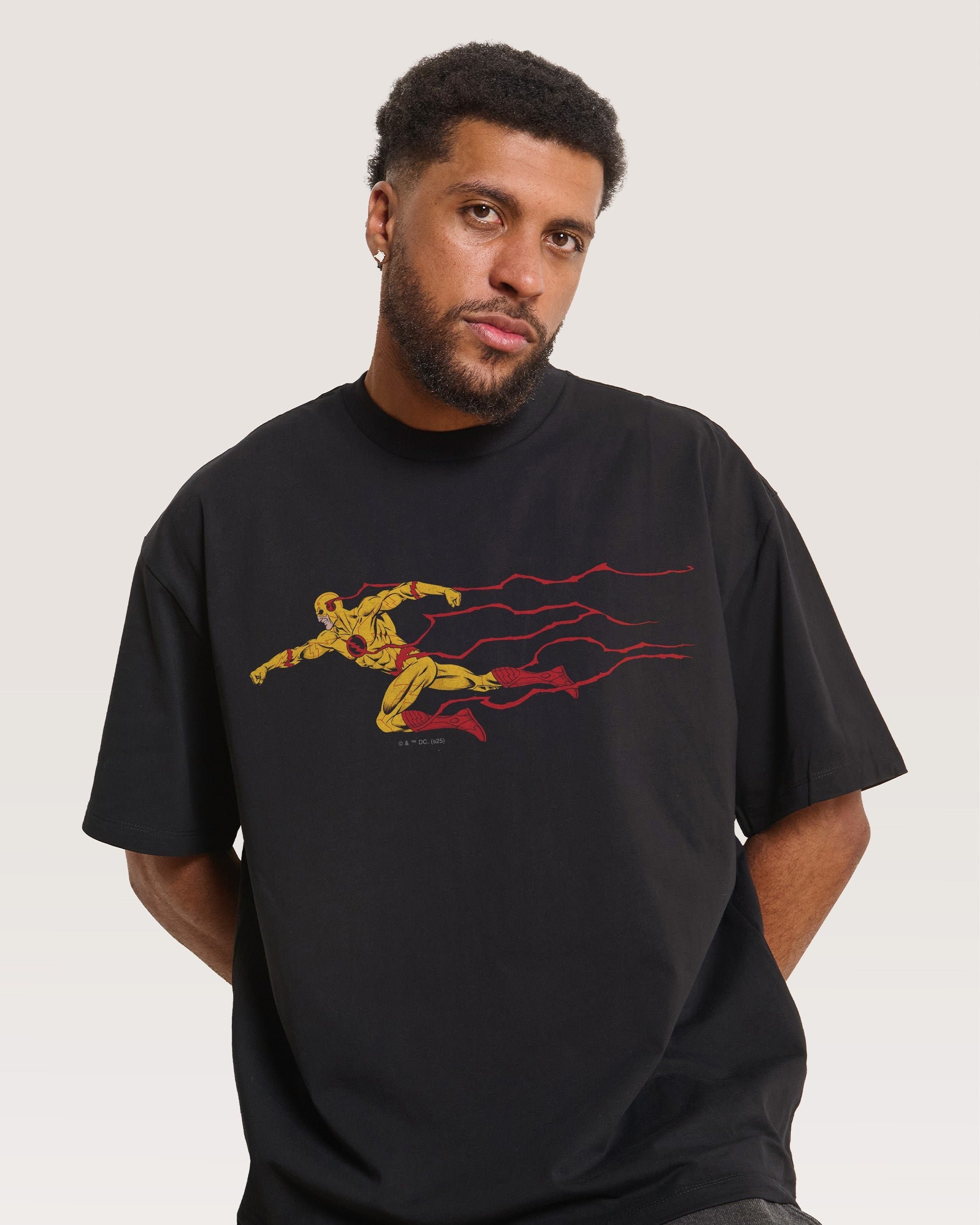 Reverse Flash Oversized Graphic Tee DC Official Unisex 100% Combed Cotton Heavyweight