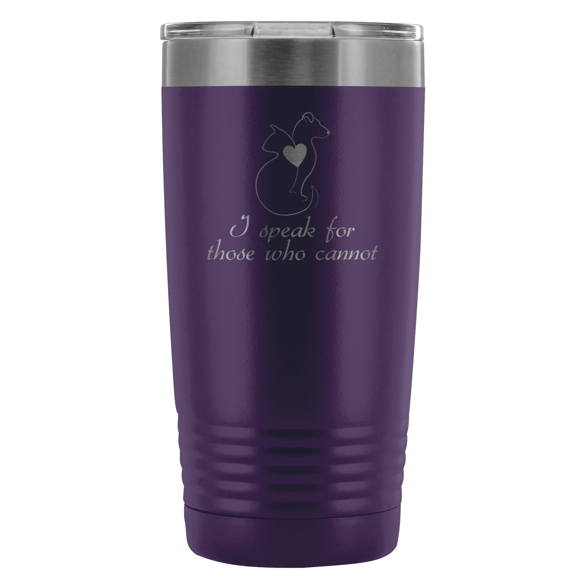I Speak for Those Who Cannot 20oz Vacuum Tumbler - Animal Rescue Polar Camel