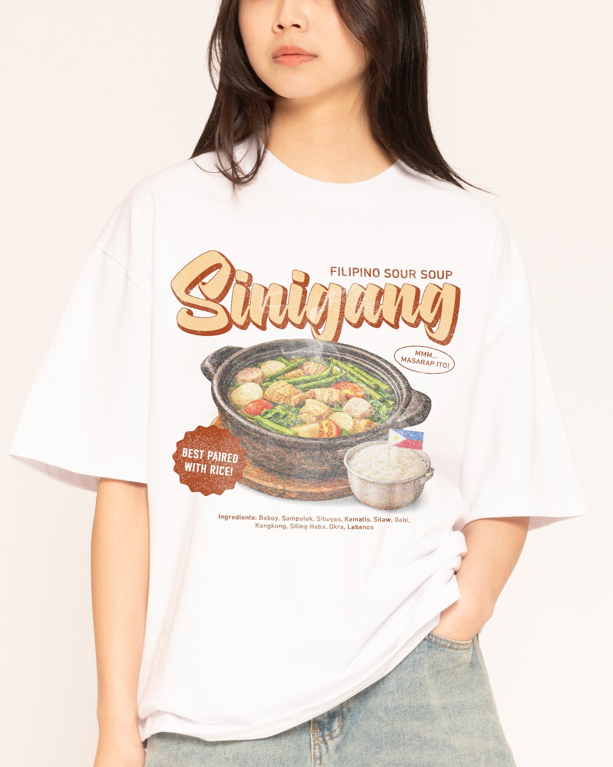 Sinigang Oversized Tee - Threadheads 90s Graphic T-Shirt, Heavyweight 100% Combed Cotton, Unisex