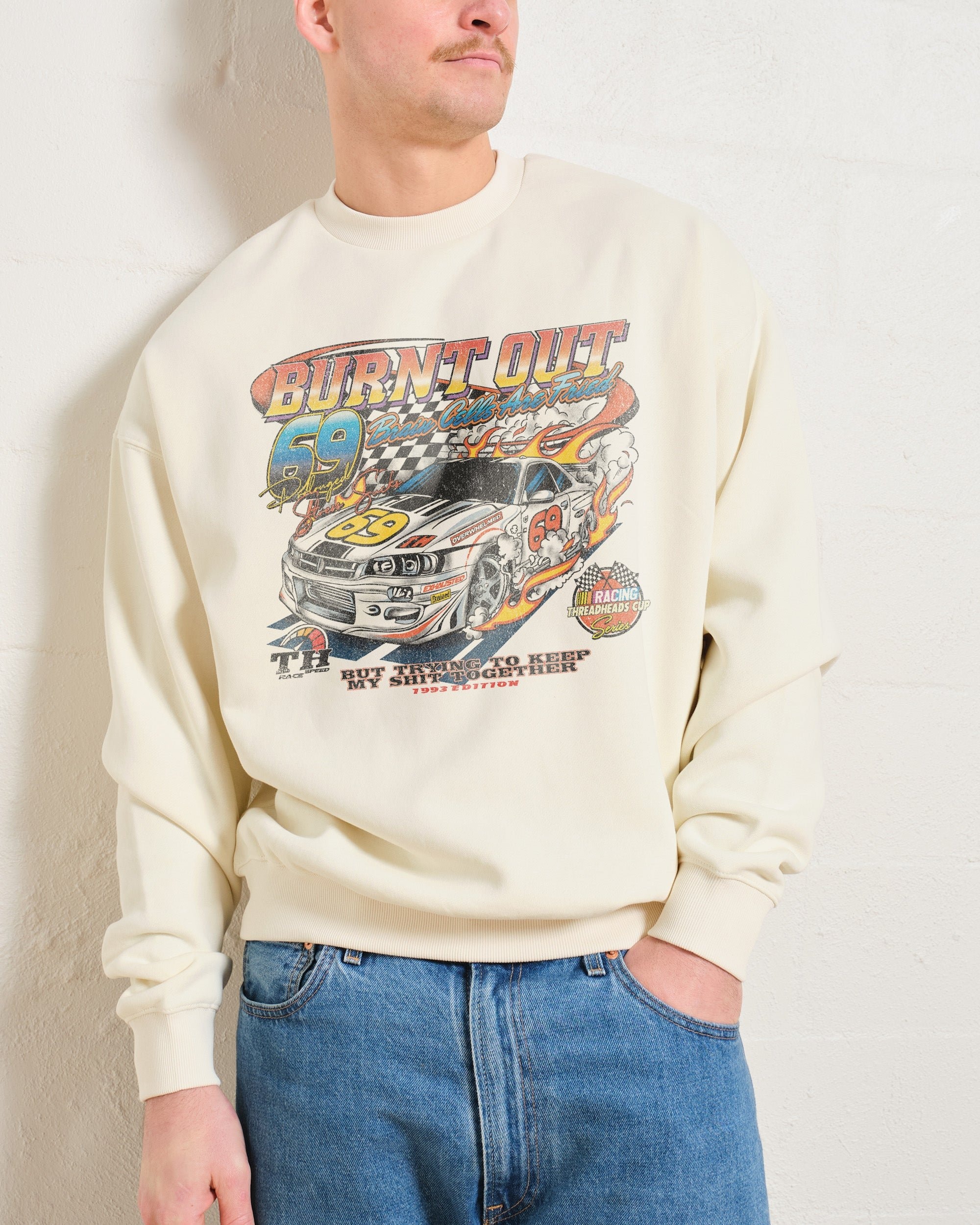Burnt Out Unisex Graphic Sweatshirt - Premium 340gsm Cotton Poly Blend