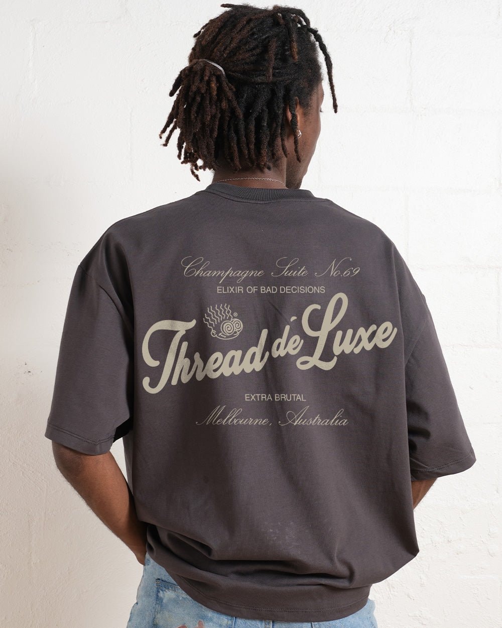 Thread De Luxe Oversized Graphic Tee Unisex 90s Boxy Fit 100% Combed Cotton