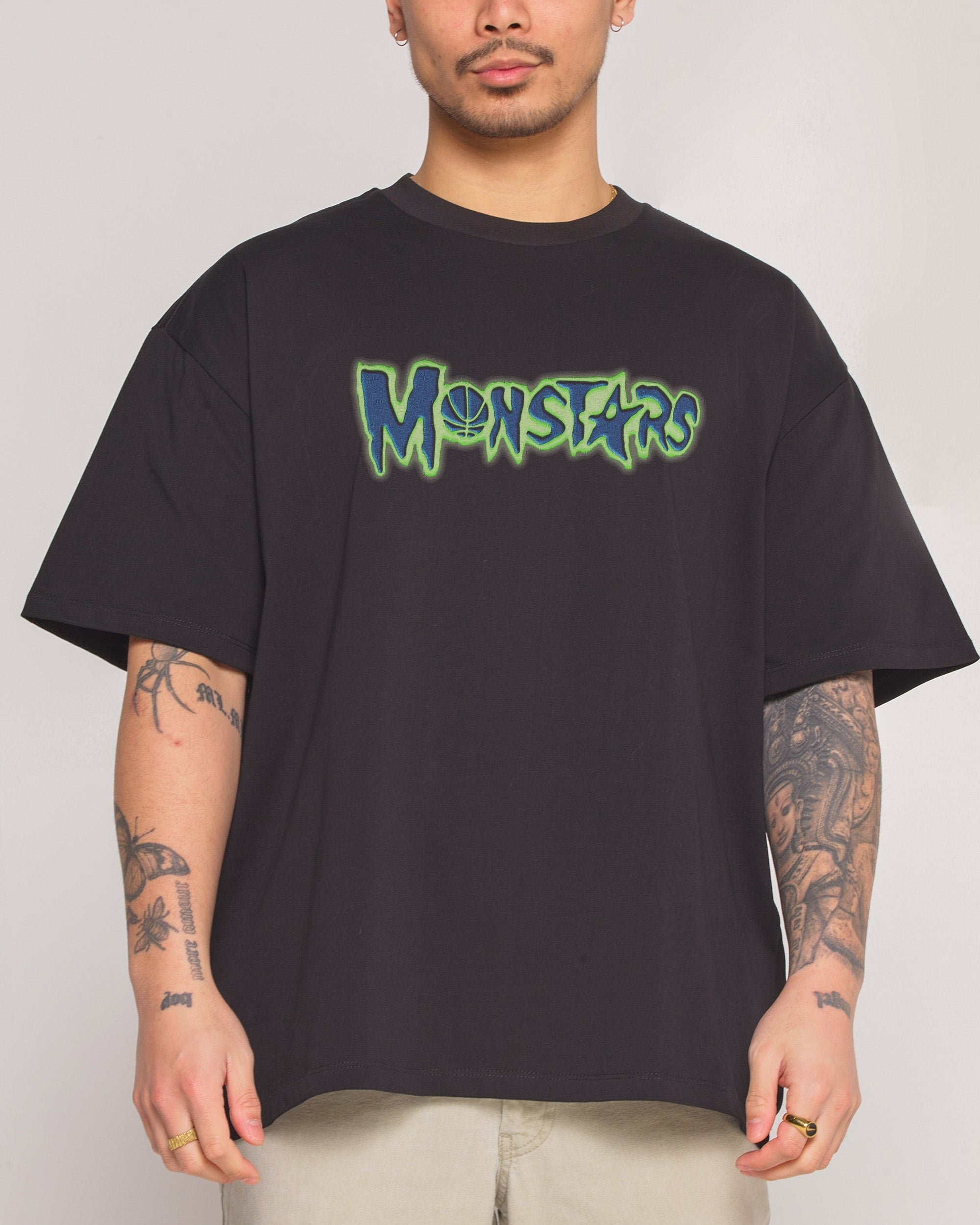 Monstars '96 Oversized Graphic T-Shirt - Looney Tunes Unisex Tee, Space Jam 90s