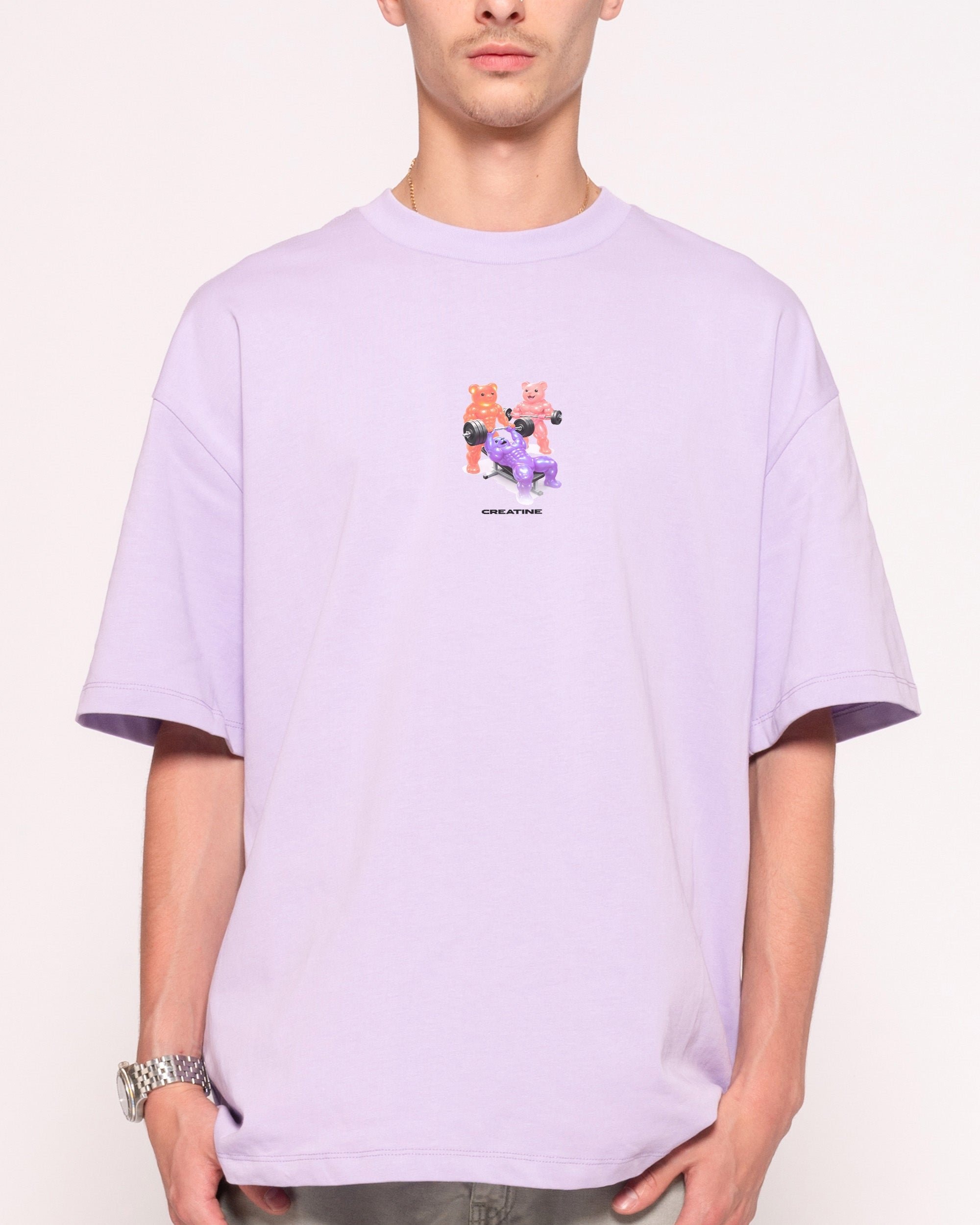 Creatine Gummies Oversized Graphic Tee - Threadheads 90s Boxy Fit 100% Combed Cotton