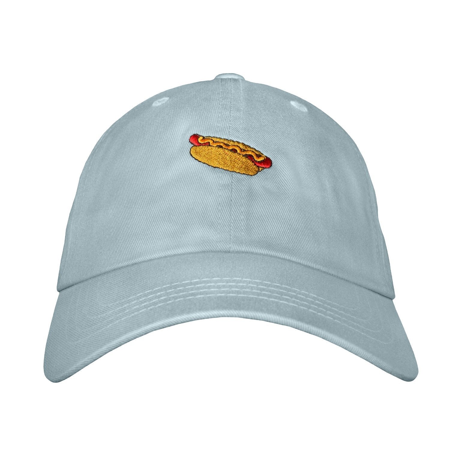 Hot Dog Dad Hat - Embroidered USA Made Cotton Twill Unstructured Adjustable