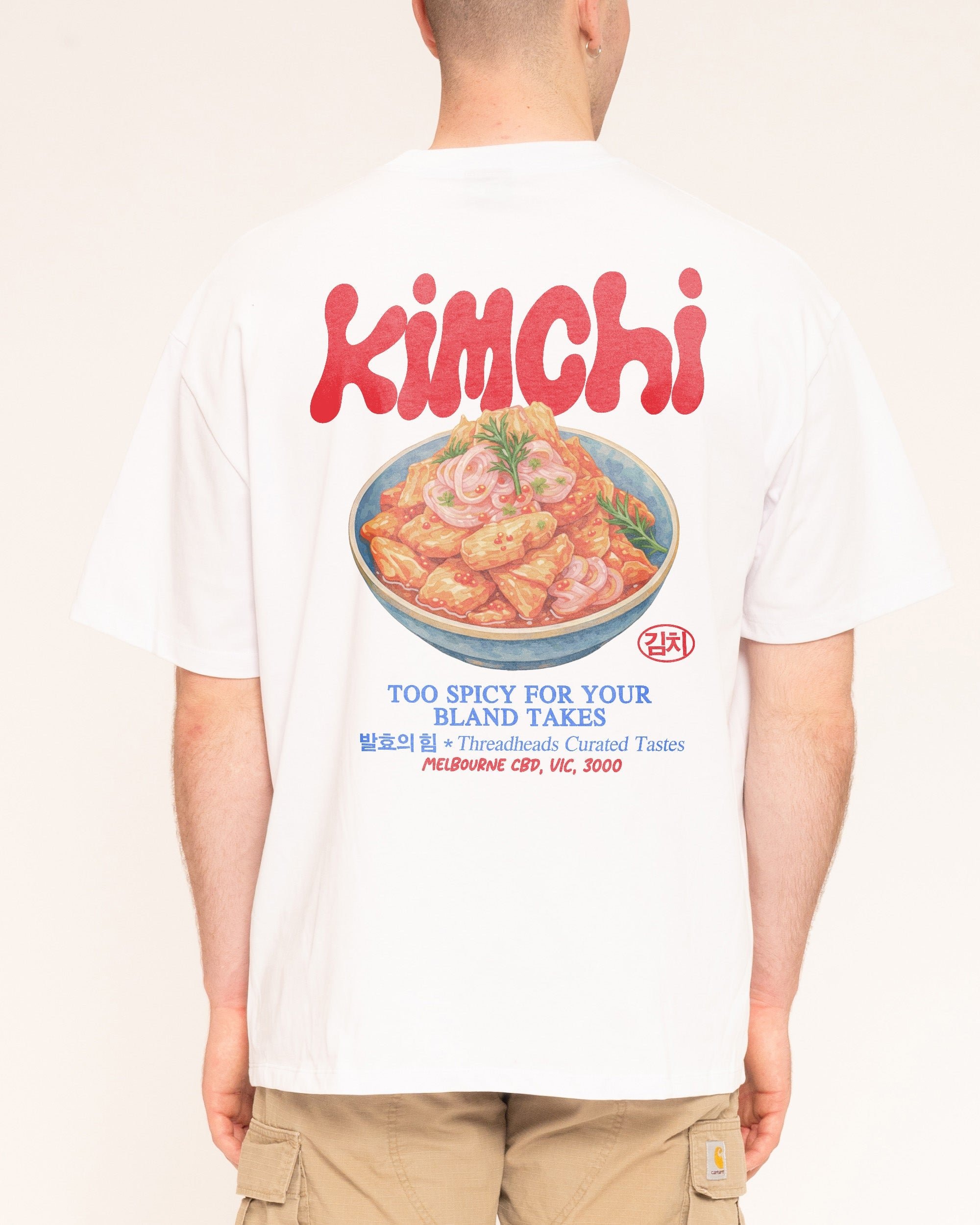 Kimchi Oversized Unisex Tee - Threadheads 90s Graphic T-Shirt 275gsm Cotton