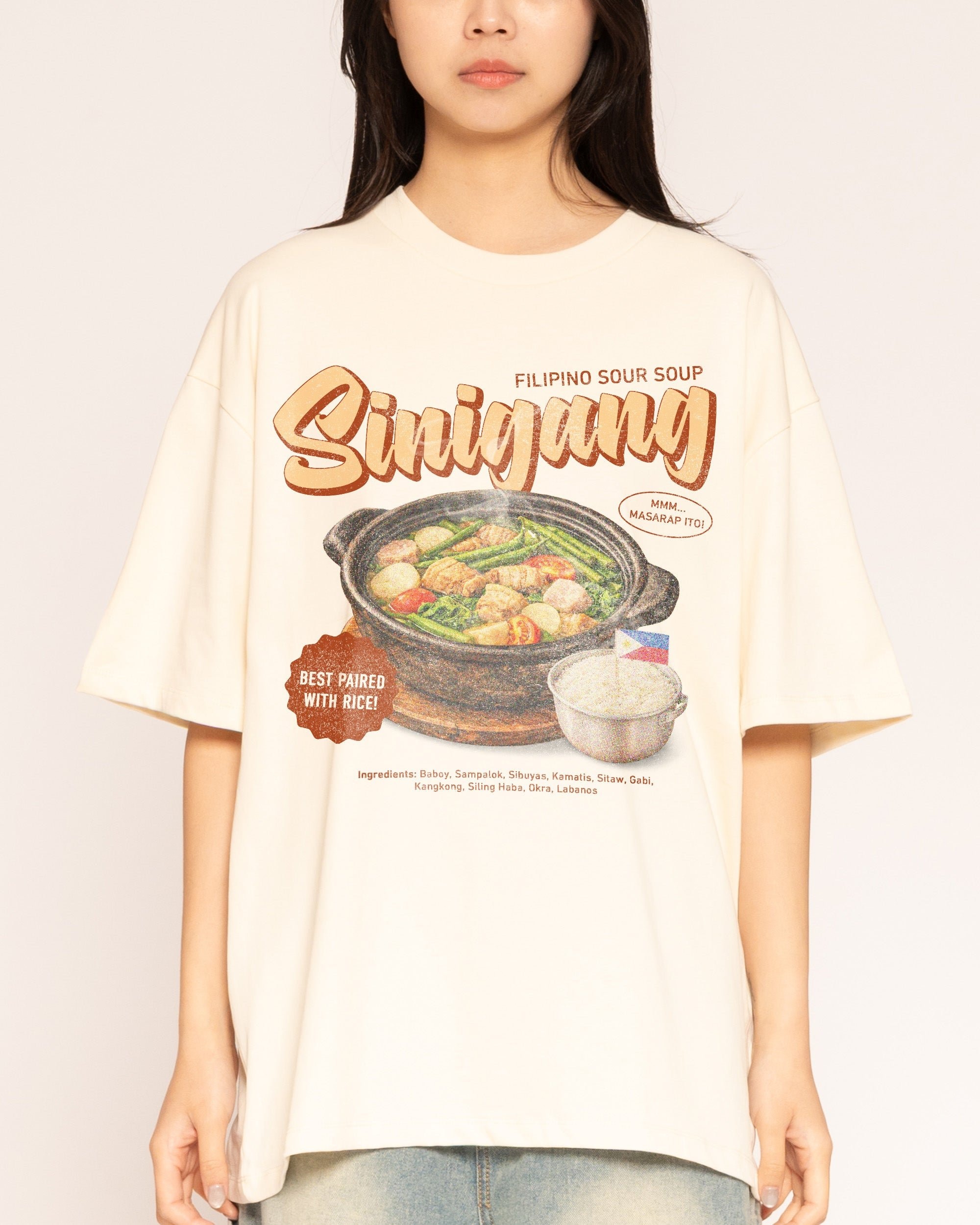 Sinigang Oversized Tee - Threadheads 90s Graphic T-Shirt, Heavyweight 100% Combed Cotton, Unisex