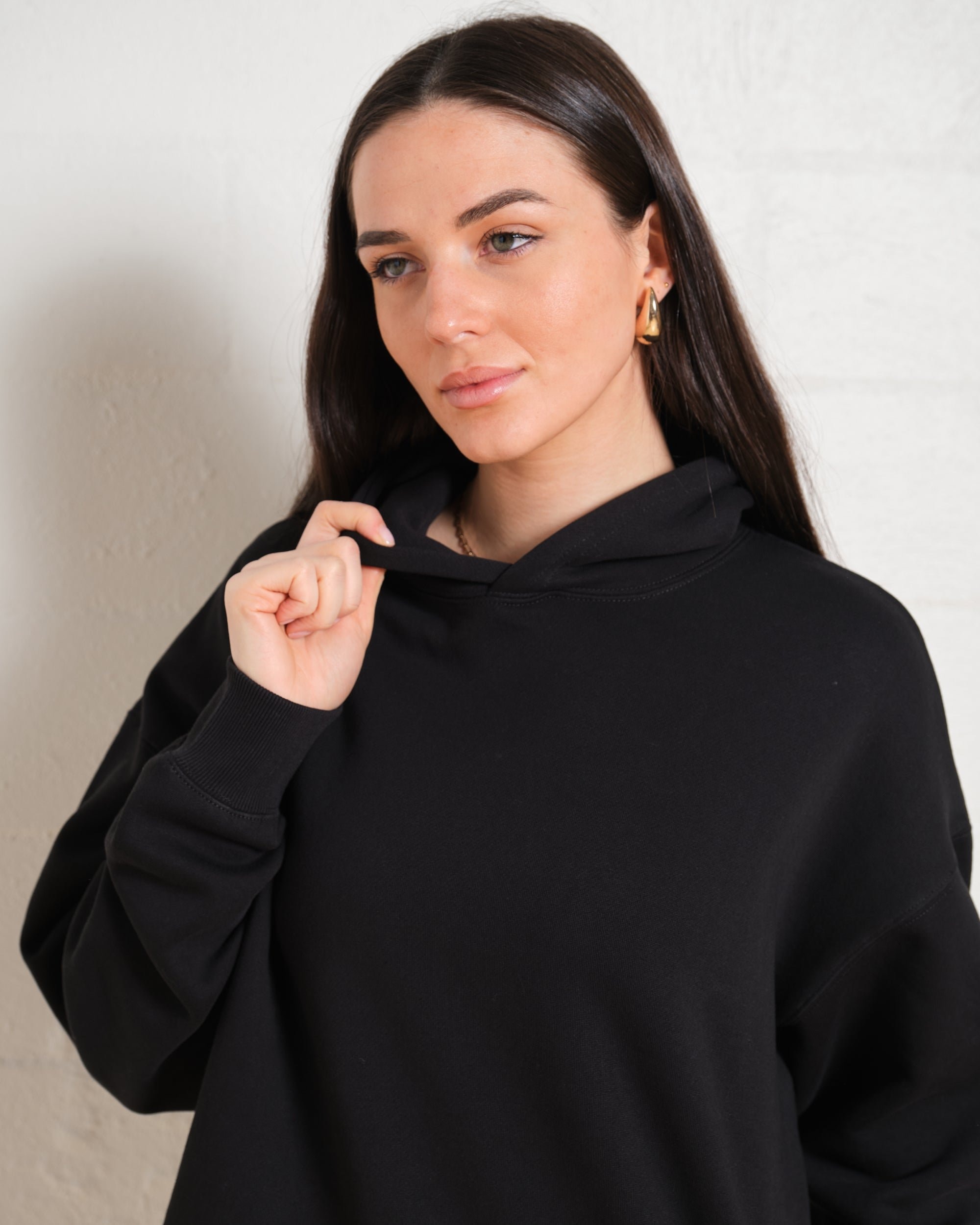 Oversized Unisex Hoodie 340 GSM Cotton Poly Blend Drop Shoulder Relaxed Fit