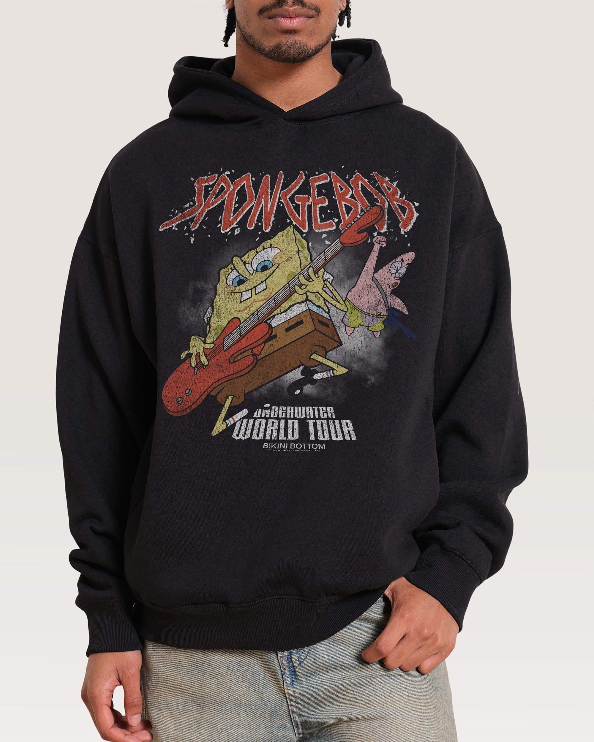 Spongebob’s World Tour Unisex Hoodie - Premium 90s Boxy Fit, 340gsm Cotton-Poly Blend