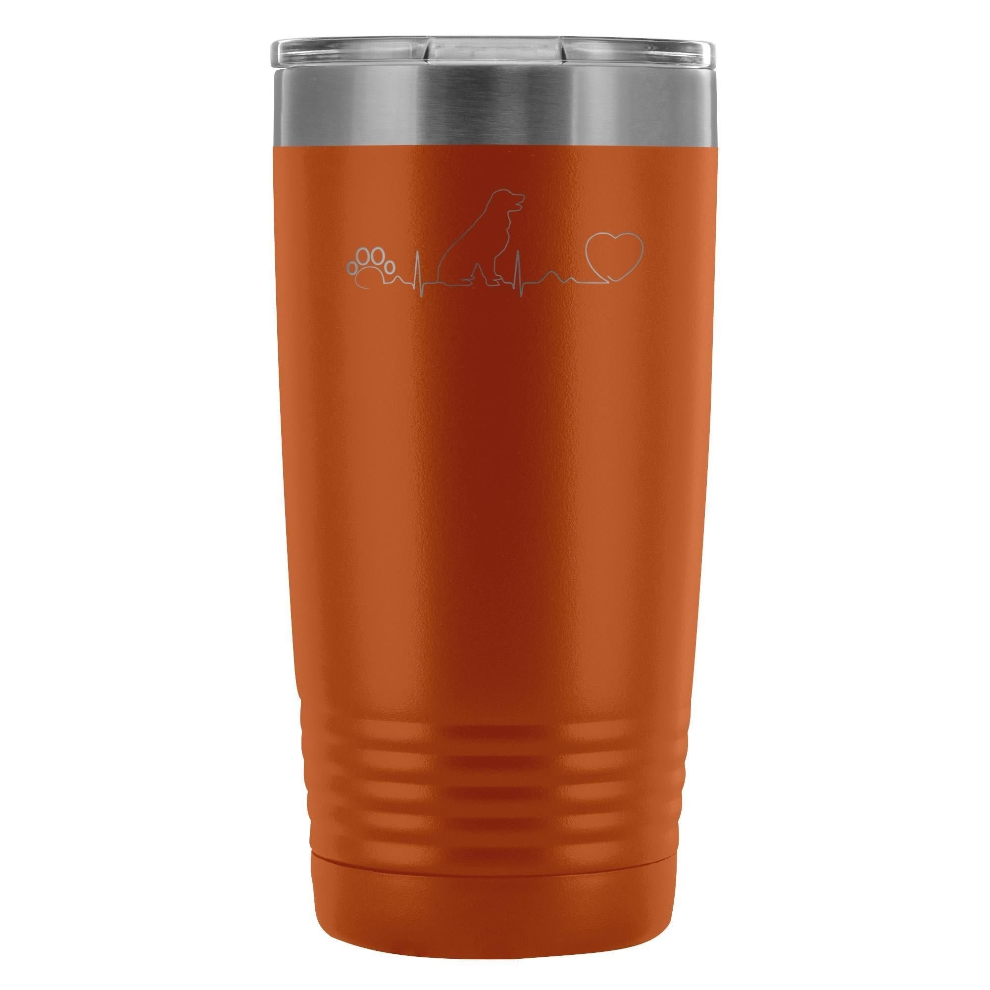Dog Heartbeat 20oz Vacuum Tumbler - Polar Camel Insulated Tumbler for Vet Techs & Dog Lovers