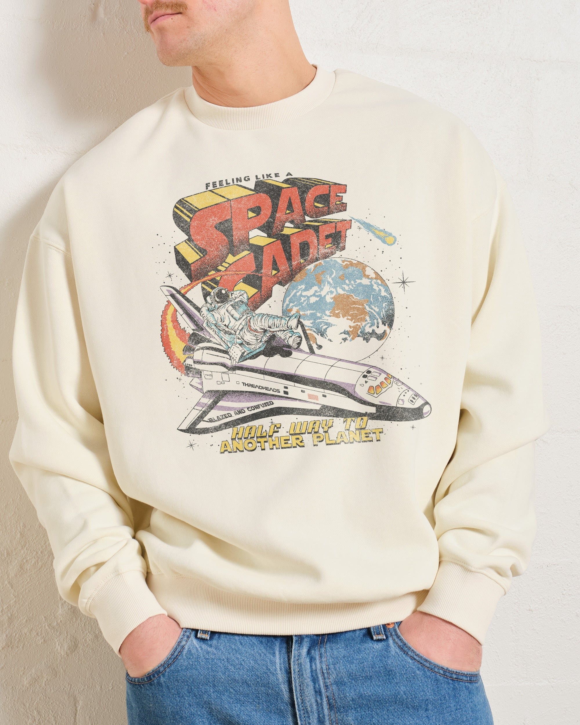 Space Cadet Unisex Graphic Sweatshirt - Premium 340gsm Cotton Poly Blend