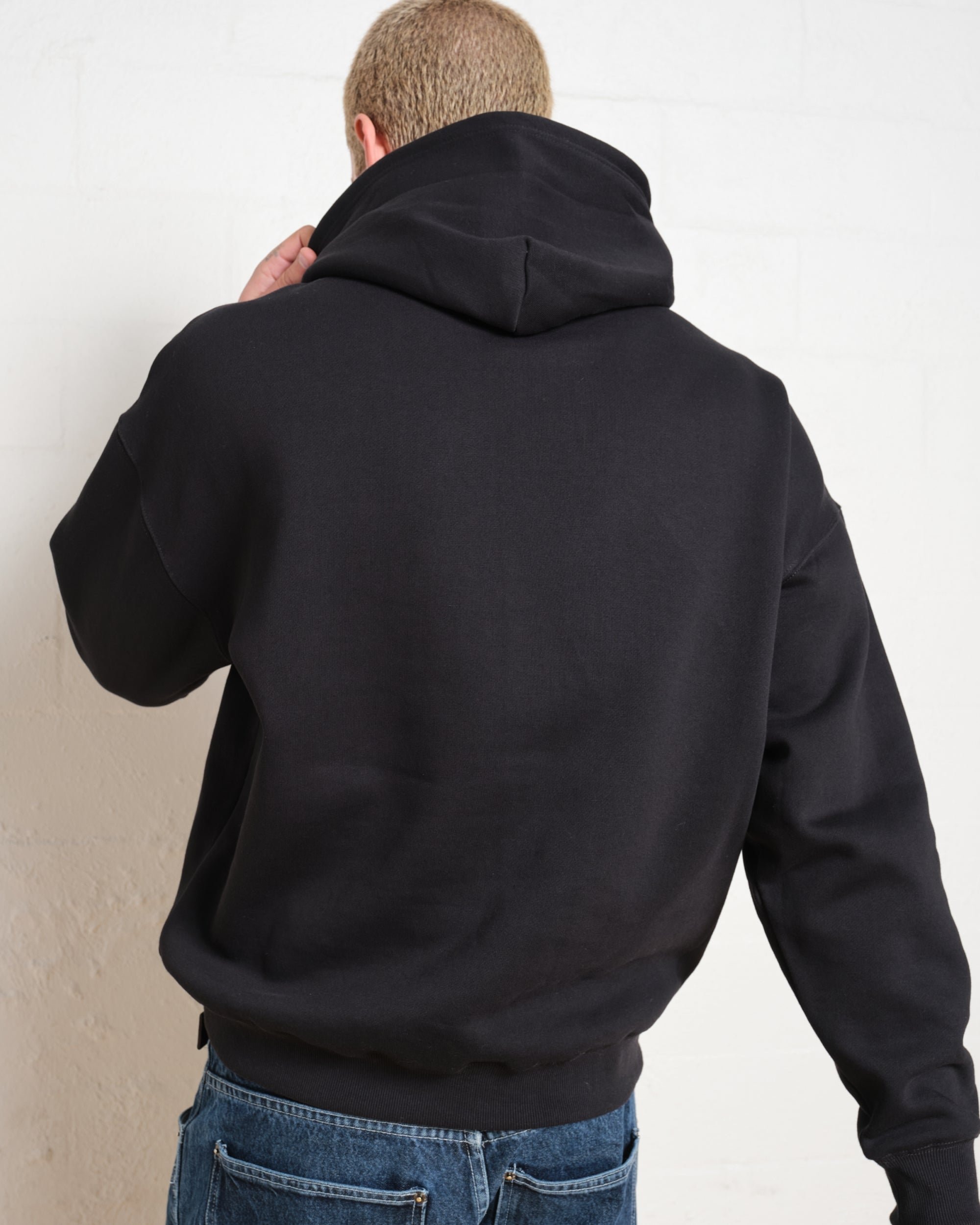 Oversized Unisex Hoodie 340 GSM Cotton Poly Blend Drop Shoulder Relaxed Fit
