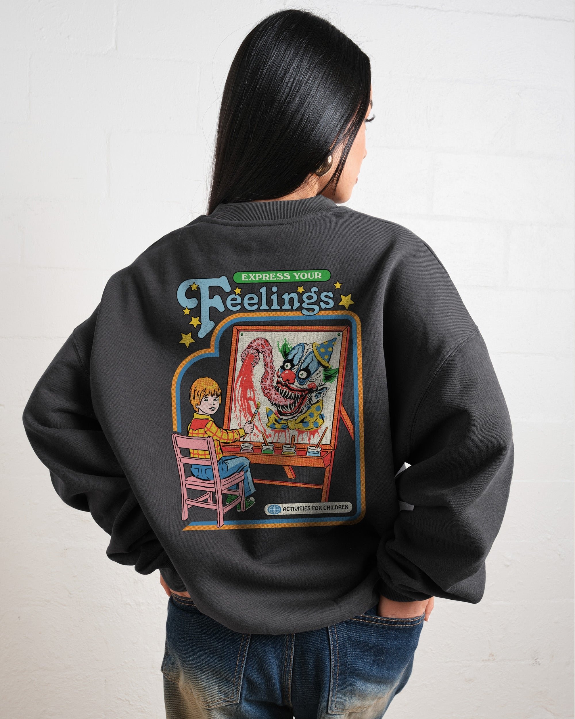 Express Your Feelings Front and Back Unisex Sweatshirt - Steven Rhodes Graphic Print