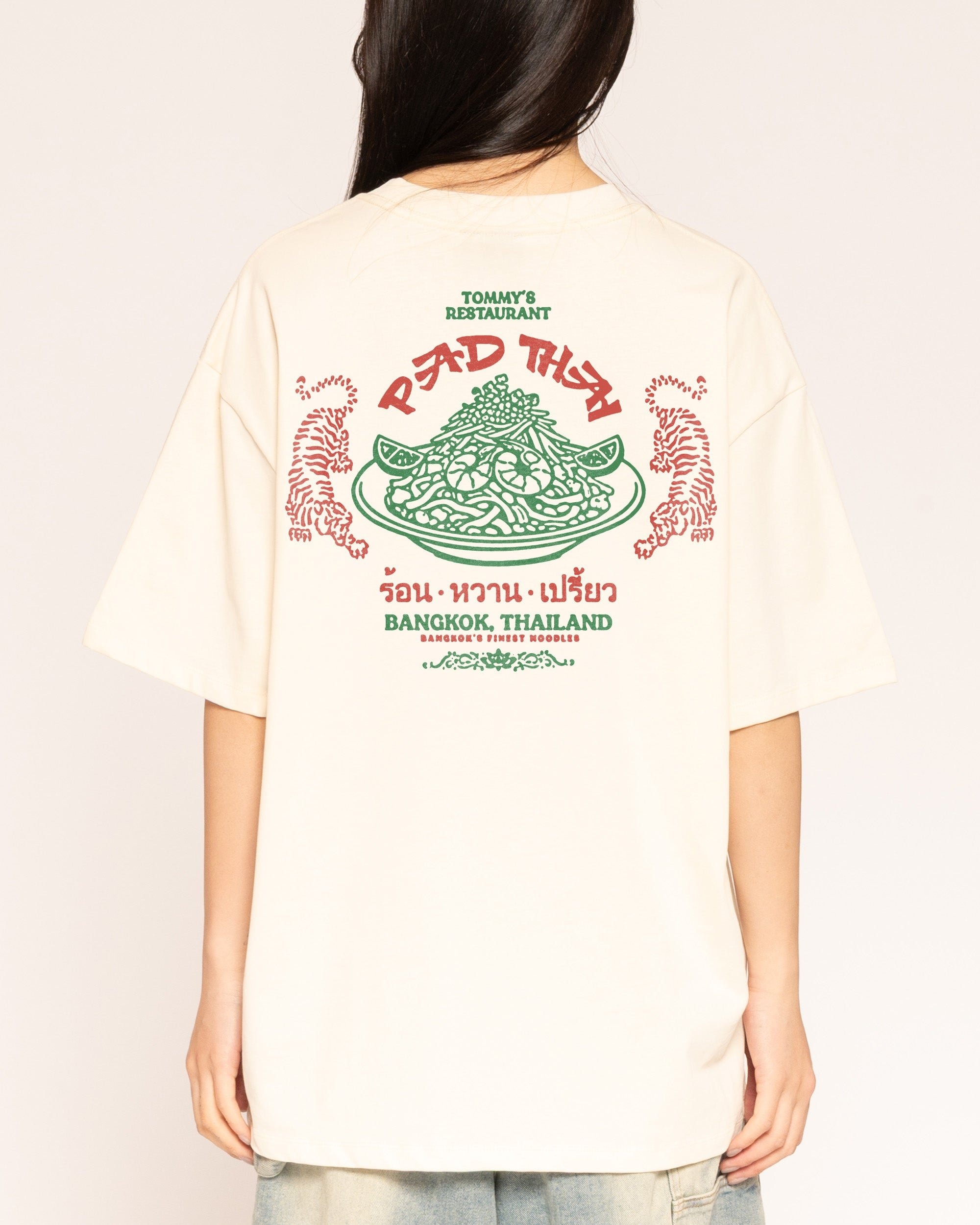 Pad Thai Dynasty Oversized Tee - Threadheads 90s Boxy Fit Heavyweight Cotton Unisex T-Shirt