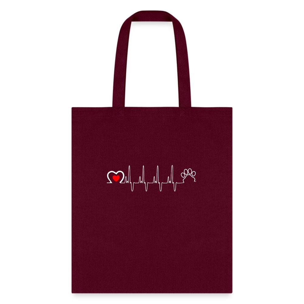 Animal Love Beat Tote Bag - Veterinary Pet Lover Canvas Shoulder Bag
