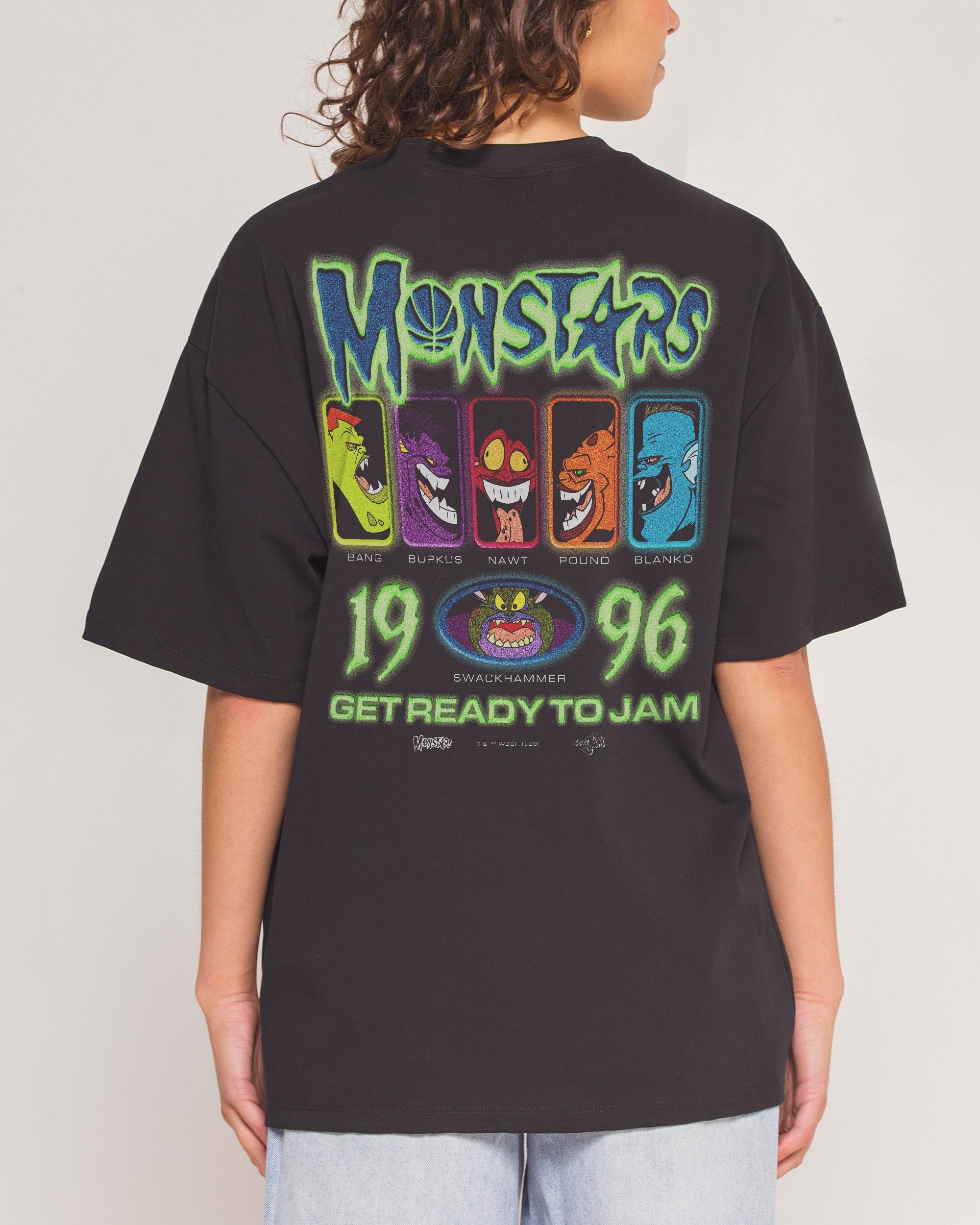 Monstars '96 Oversized Graphic T-Shirt - Looney Tunes Unisex Tee, Space Jam 90s