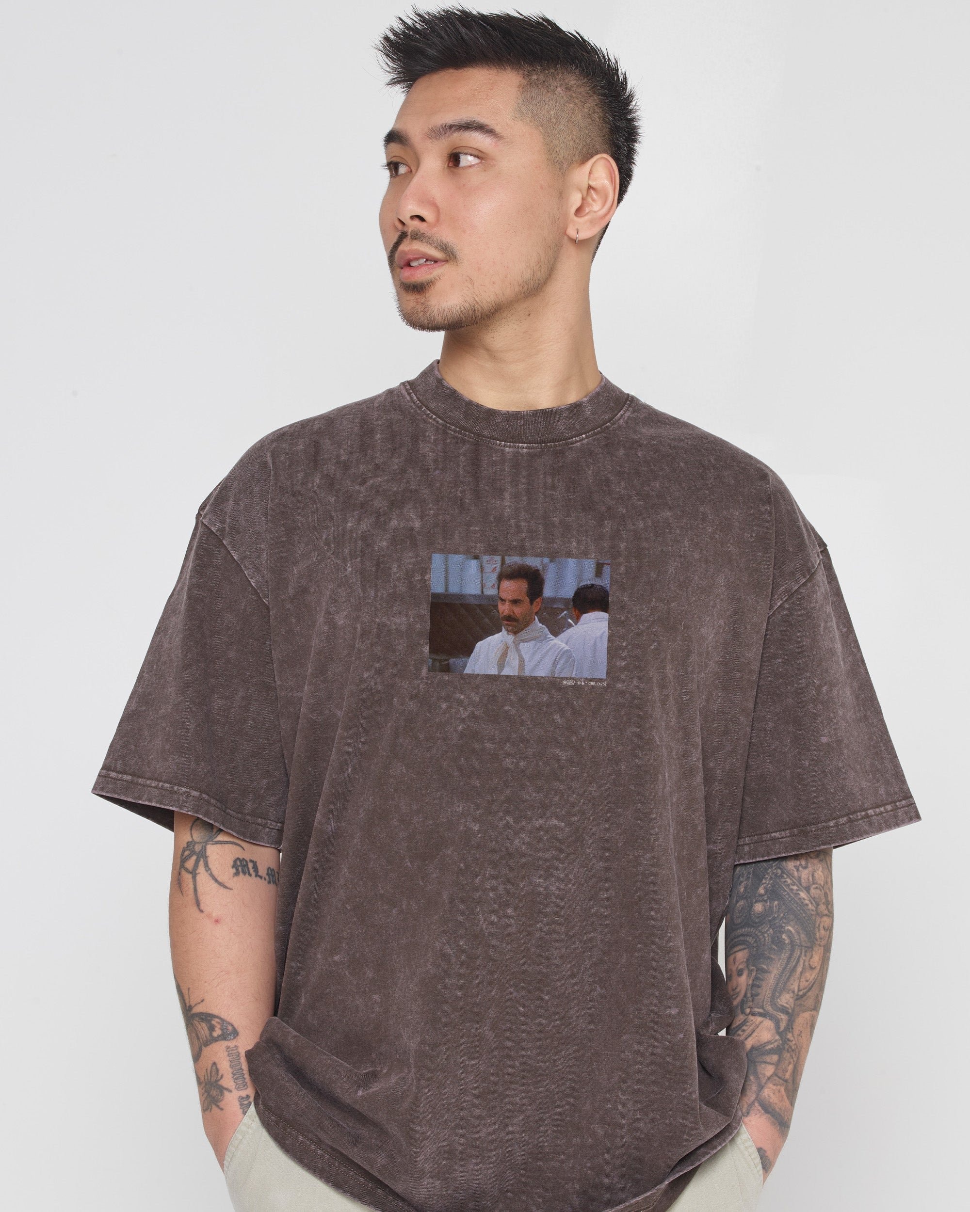 No Soup Oversized Graphic Tee - Seinfeld Collab Unisex 90s Boxy Fit 100% Combed Cotton