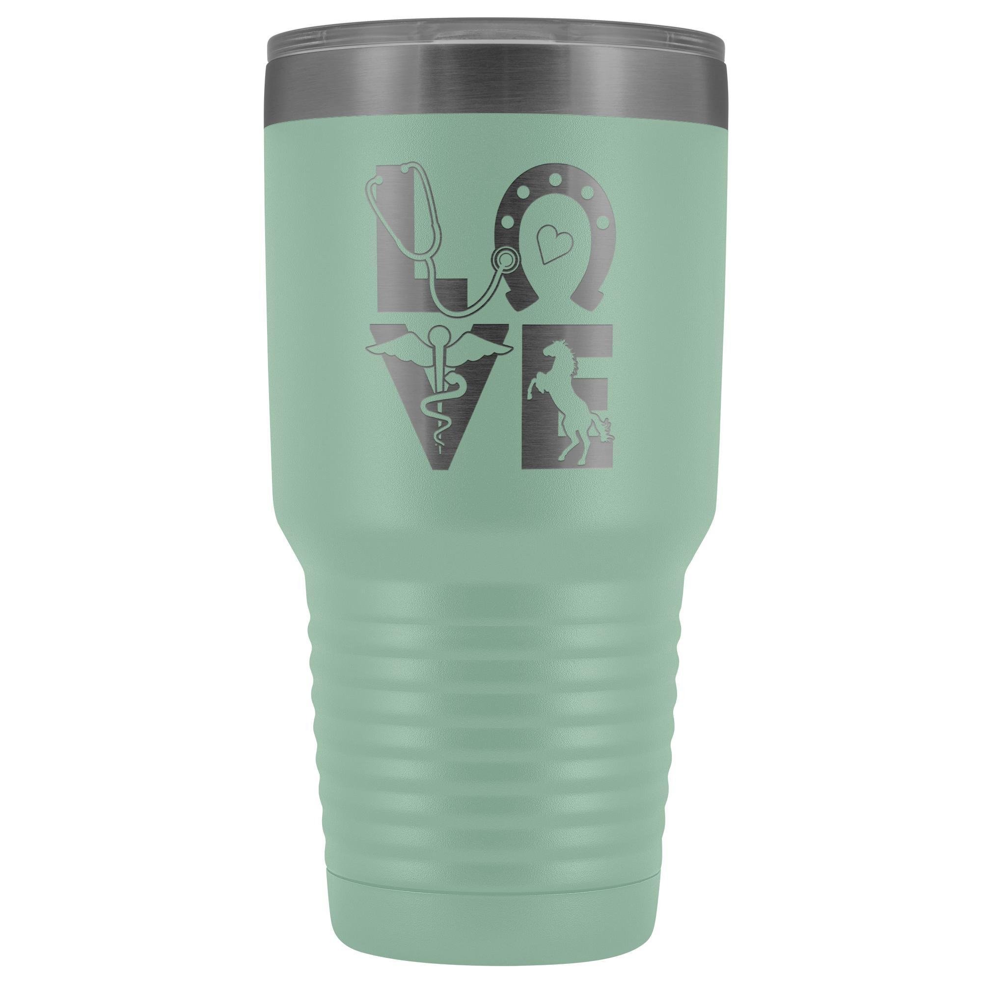 Equine Love 30oz Vacuum Tumbler - Polar Camel Stainless Steel Insulated for Vets