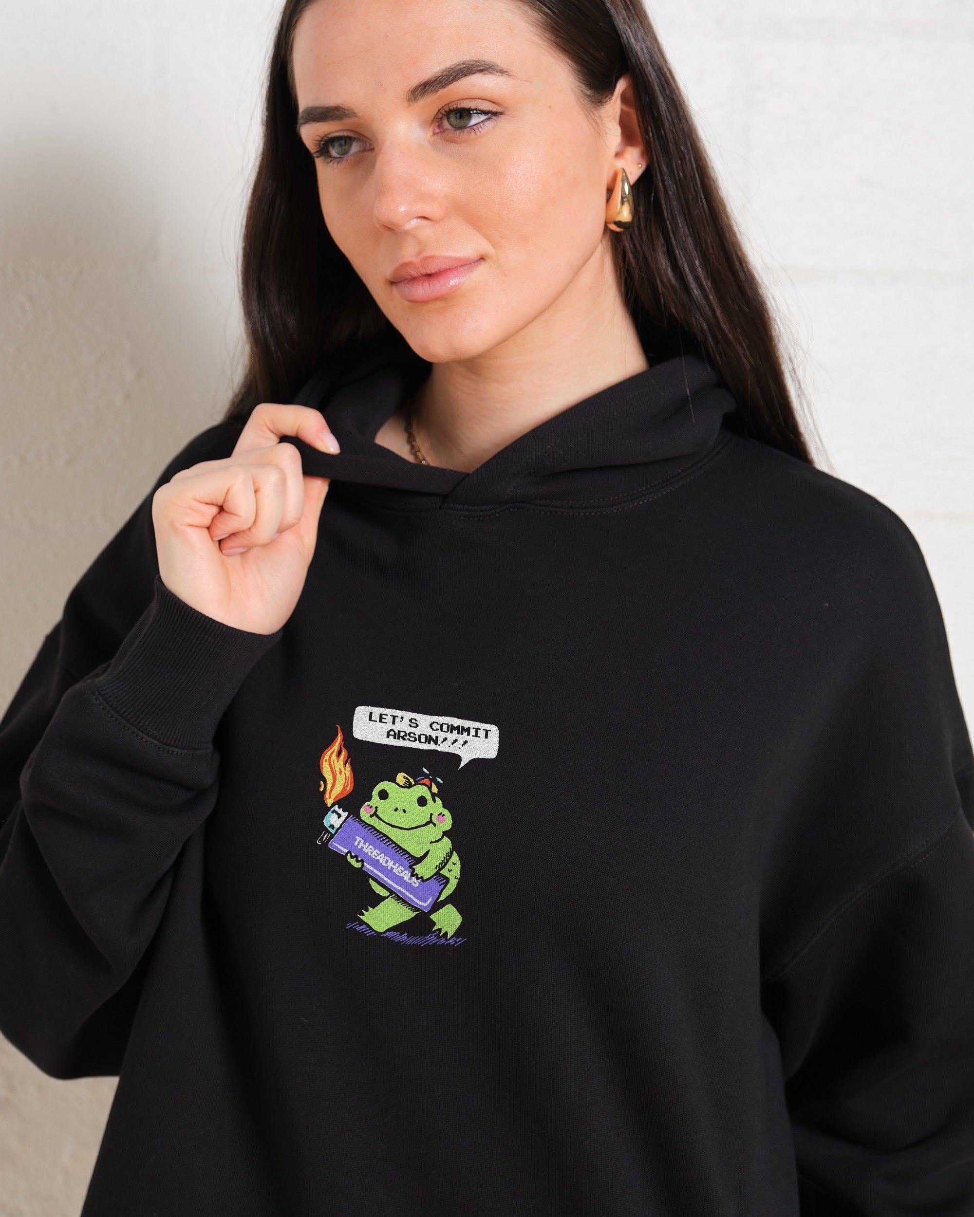 Let's Commit Arson Unisex Graphic Hoodie - 90s Boxy Fit, 340gsm Cotton-Poly Blend