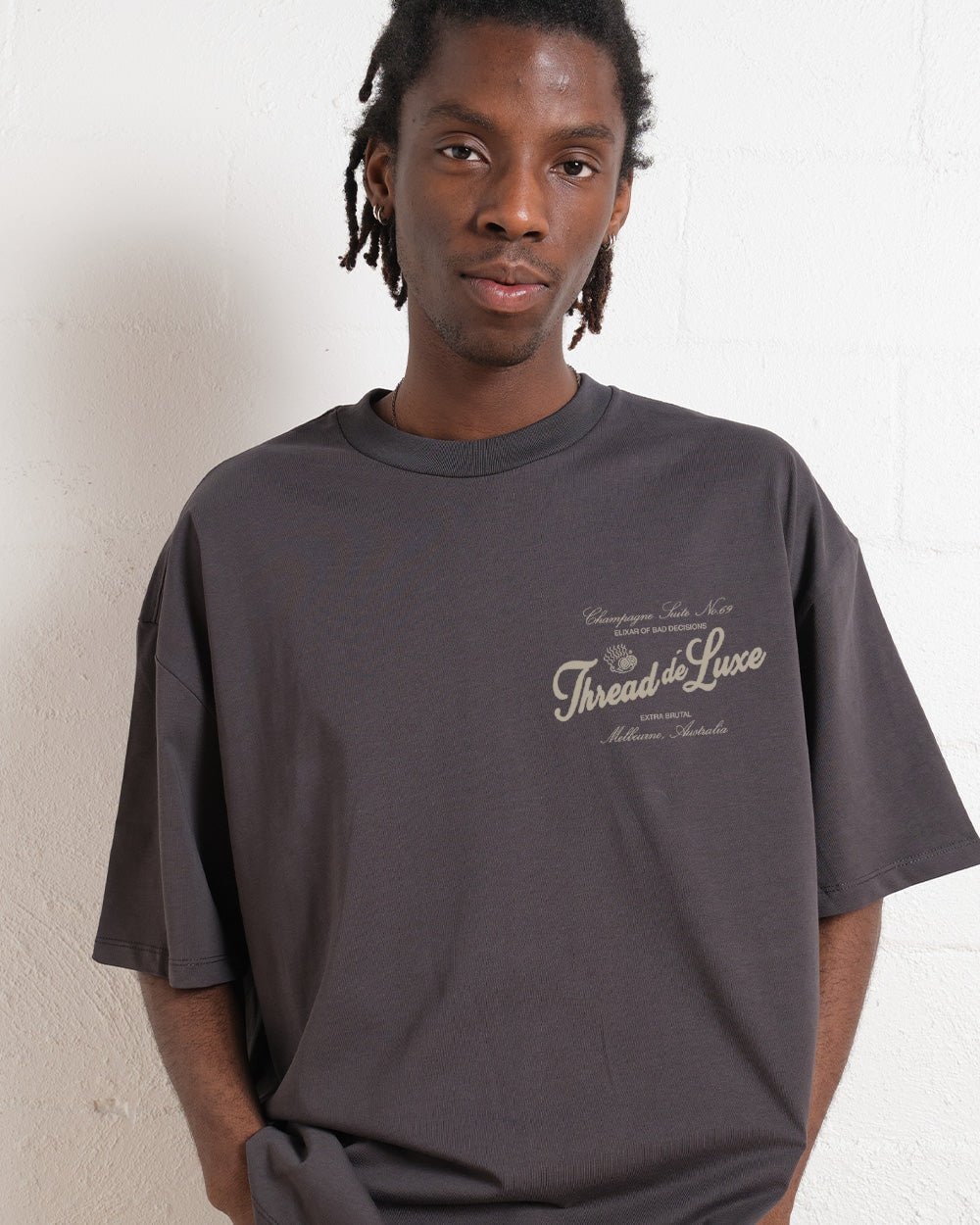 Thread De Luxe Oversized Graphic Tee Unisex 90s Boxy Fit 100% Combed Cotton