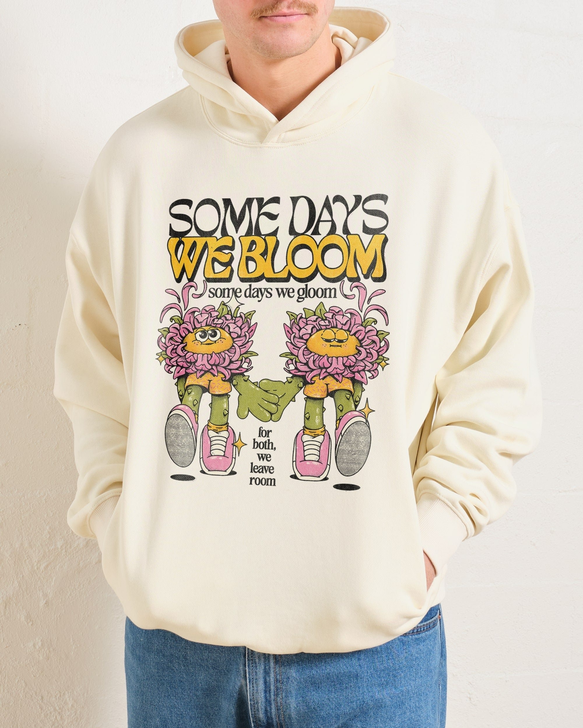 We Bloom Unisex Graphic Hoodie - 90s Boxy Fit, 340gsm Cotton-Poly Blend