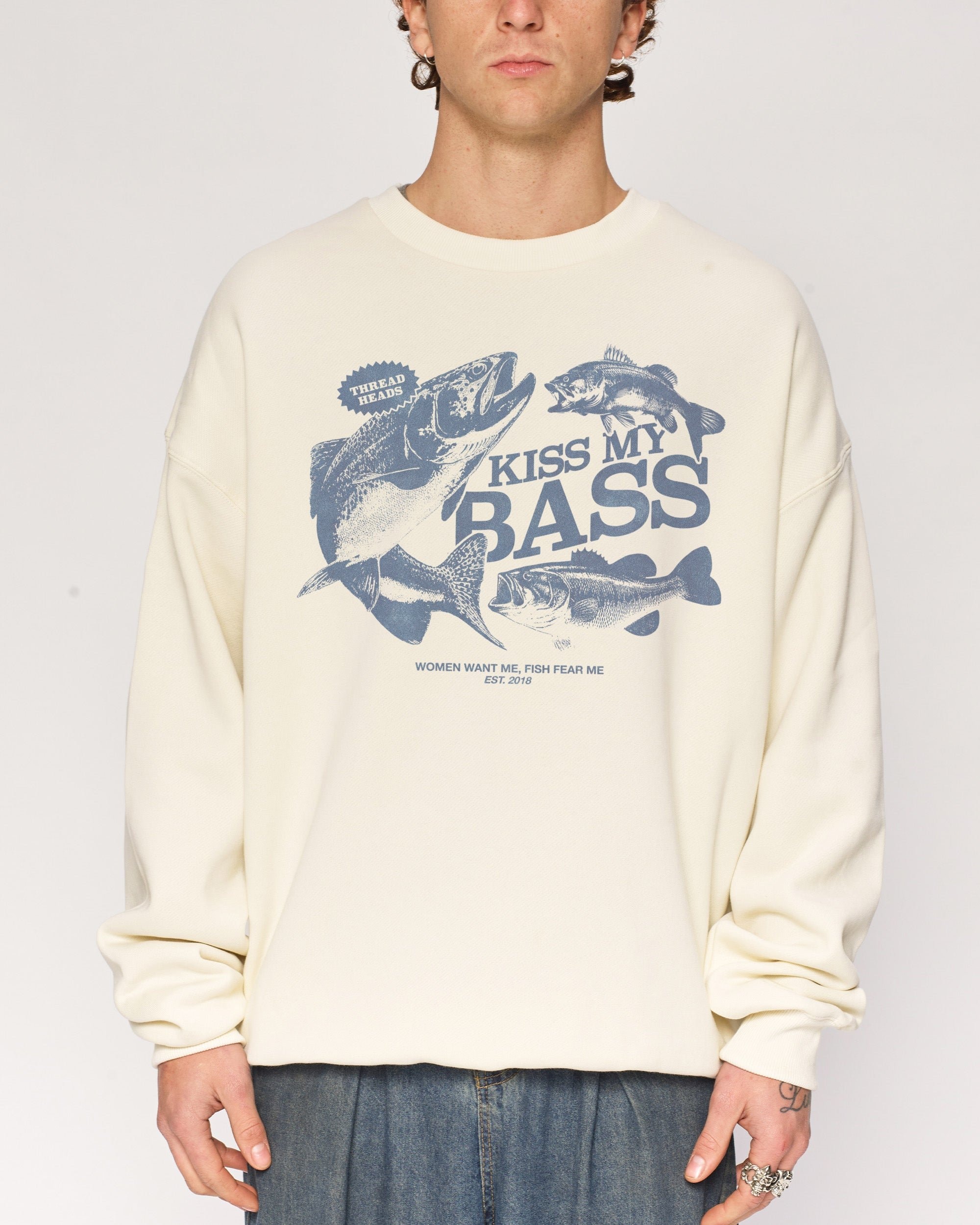 Kiss My Bass Unisex Graphic Sweatshirt - Premium Cotton Poly Blend 340gsm