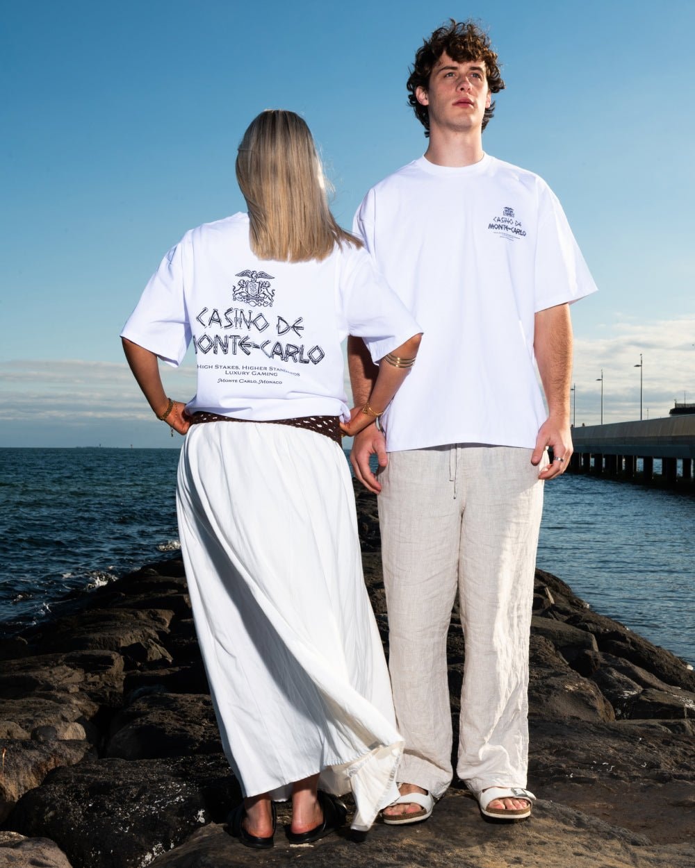 Casino De Monte Carlo Oversized Graphic Tee - Threadheads 90s Boxy Fit 100% Combed Cotton