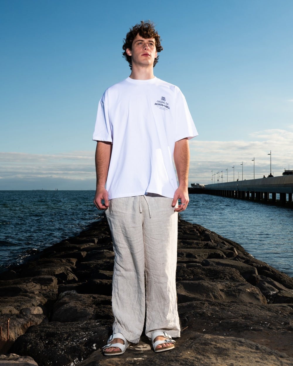 Casino De Monte Carlo Oversized Graphic Tee - Threadheads 90s Boxy Fit 100% Combed Cotton