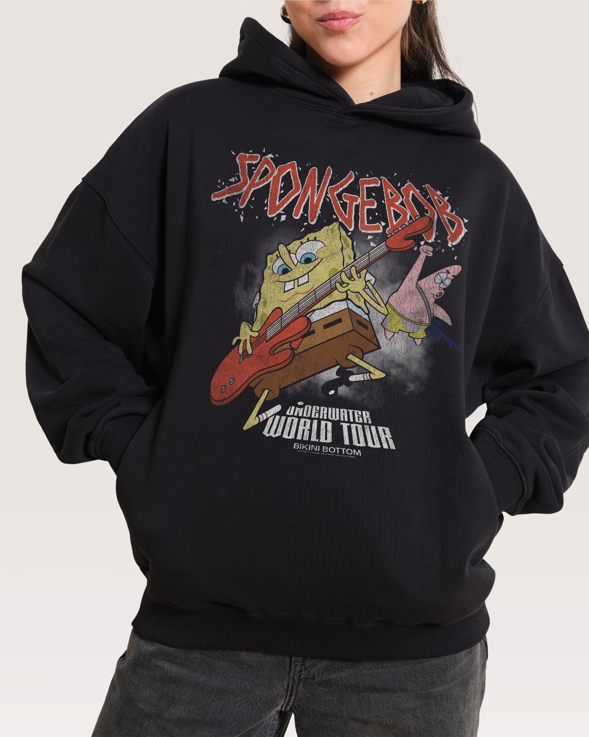 Spongebob’s World Tour Unisex Hoodie - Premium 90s Boxy Fit, 340gsm Cotton-Poly Blend