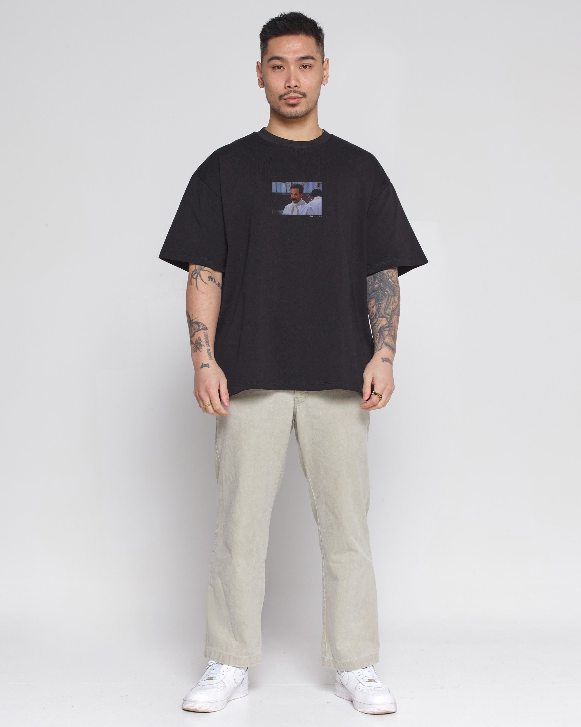 No Soup Oversized Graphic Tee - Seinfeld Collab Unisex 90s Boxy Fit 100% Combed Cotton